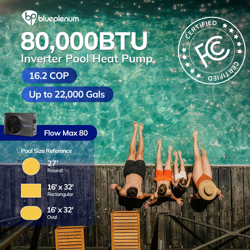Inverter Pool Heat Pump for Inground Pool - Flow Max 80