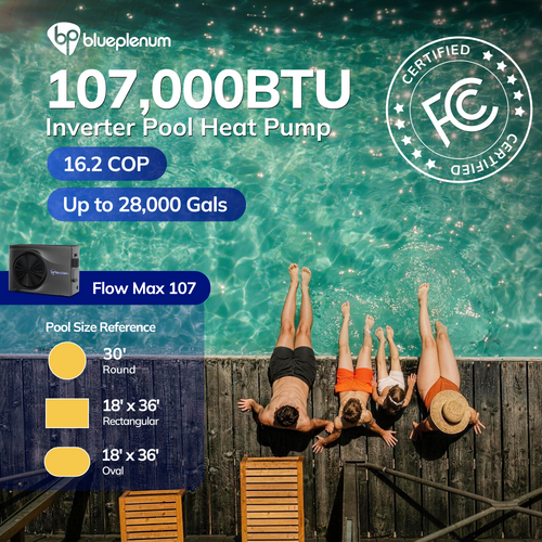 Inverter Pool Heat Pump for Inground Pool  - Flow Max 107