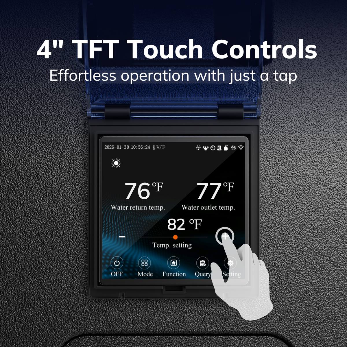 Touchscreen Control Panel for BluePlenum Pool Heater